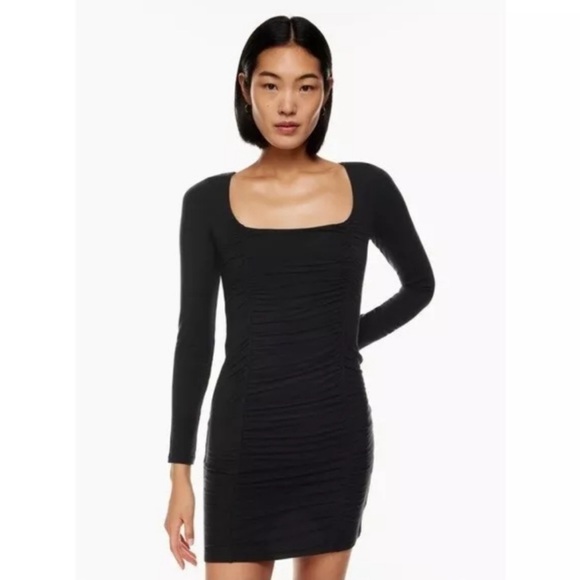 Aritzia Dress Womens Size S Wilfred Lydia Mini Dress Black - Picture 3 of 12
